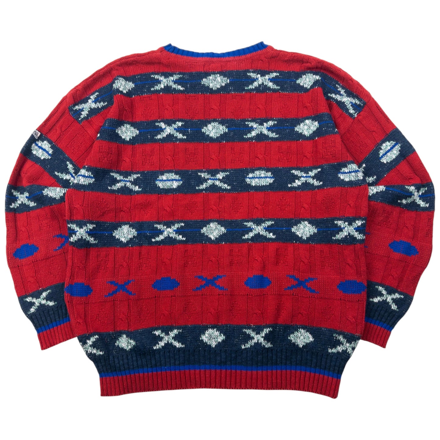 Vintage 90s Hugo Boss Knit Pattern Jumper Size L