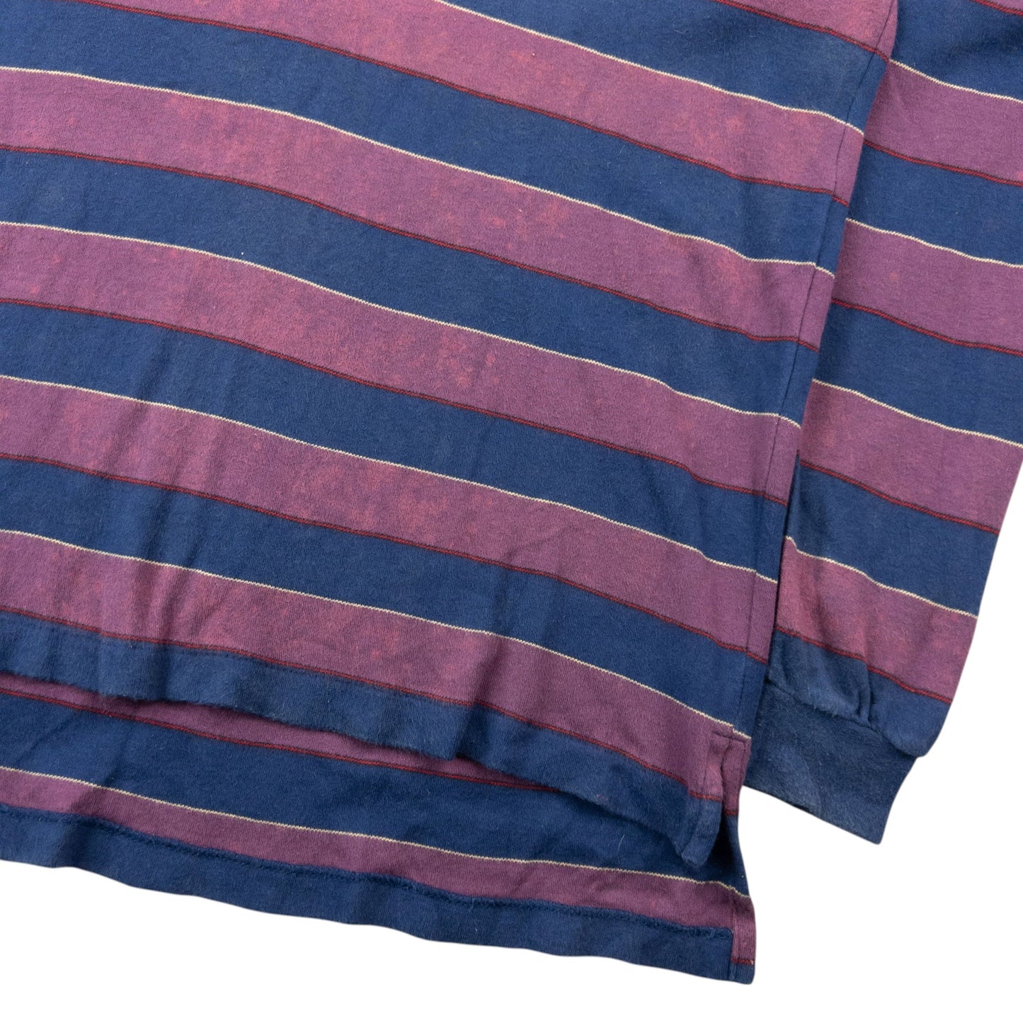 Vintage 80s YSL Yves Saint Laurent Striped Long Sleeve Polo Shirt Size XS | XS, Multicoloured