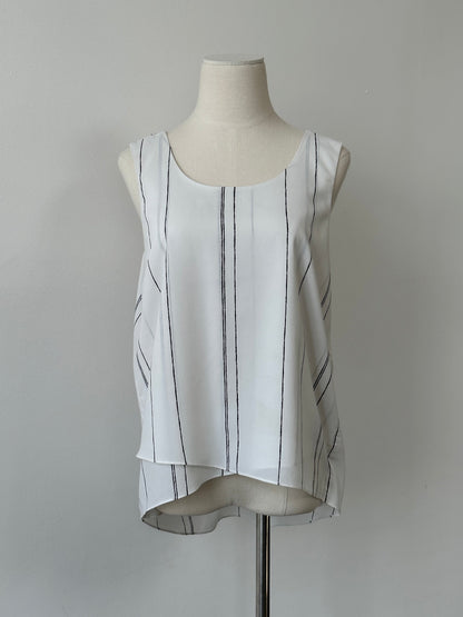 Calvin Klein Striped Layered Sleeveless Top - L