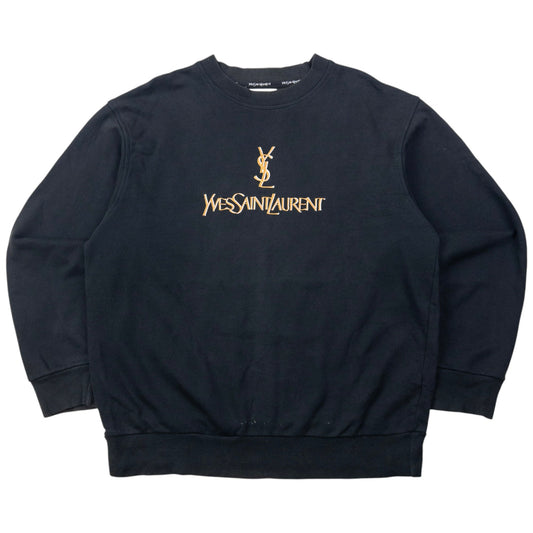 Vintage YSL Yves Saint Laurent Embroidered Sweatshirt Size M