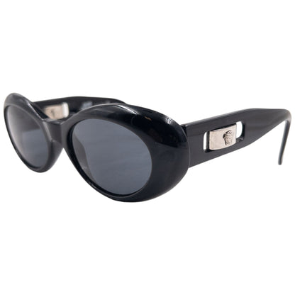 Vintage 90s Gianni Versace Embossed Sunglasses | O/S, Black