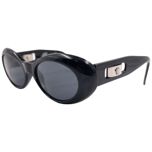 Vintage 90s Gianni Versace Embossed Sunglasses | O/S, Black