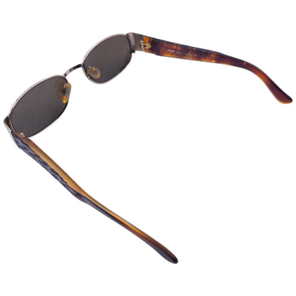 Vintage 90s Fendi Embossed Monogram Tortoise Shell Sunglasses