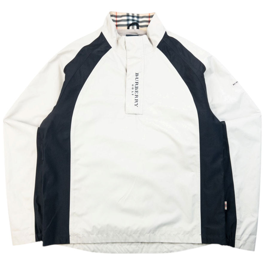 Vintage 2000s Burberry Golf Q Zip Waterproof Jacket Size L | Large, Multicoloured