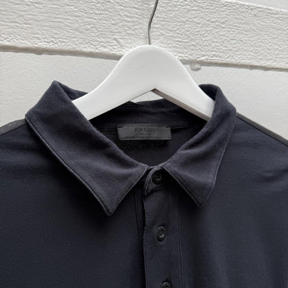 Prada Sport Logo Polo Shirt L/S (L/XL) | Large, Blue