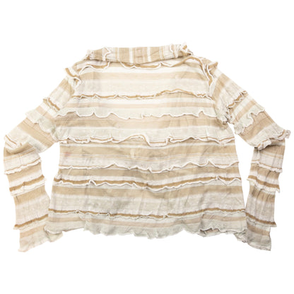 Vintage Haat By Issey Miyake Layered Frill Wrap Cardigan Womens Size S