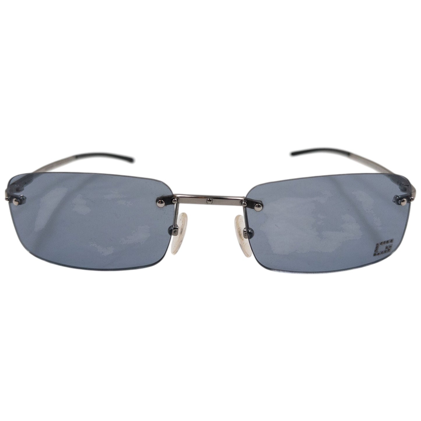 Vintage 1999 Gucci By Tom Ford Studded Rimless Sunglasses | O/S, Blue