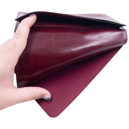 Vintage 90s Balenciaga Suede Document Holder | O/S, Burgundy
