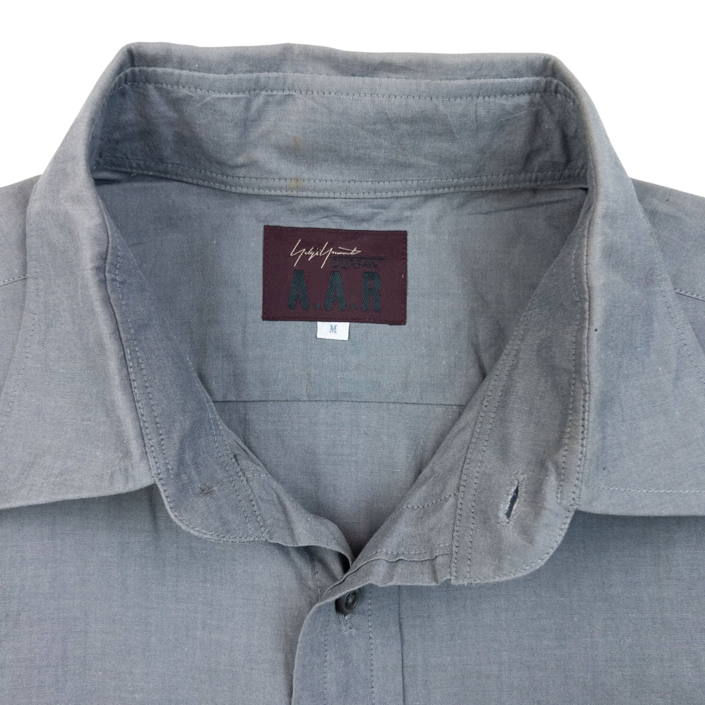 Vintage 90s Yohji Yamamoto D'Urban A.A.R Long Sleeve Button Up Shirt Size S | Small, Grey