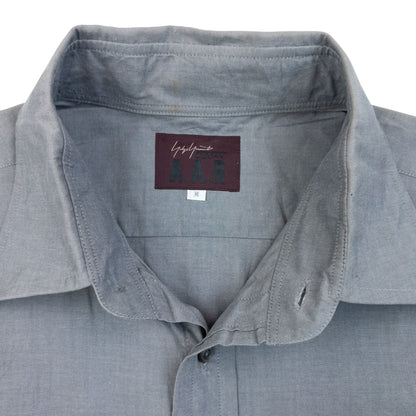 Vintage 90s Yohji Yamamoto D'Urban A.A.R Long Sleeve Button Up Shirt Size S | Small, Grey