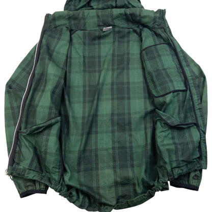 Vintage 2000s Nike Checkered Zip Up Jacket Size M | Medium, Green