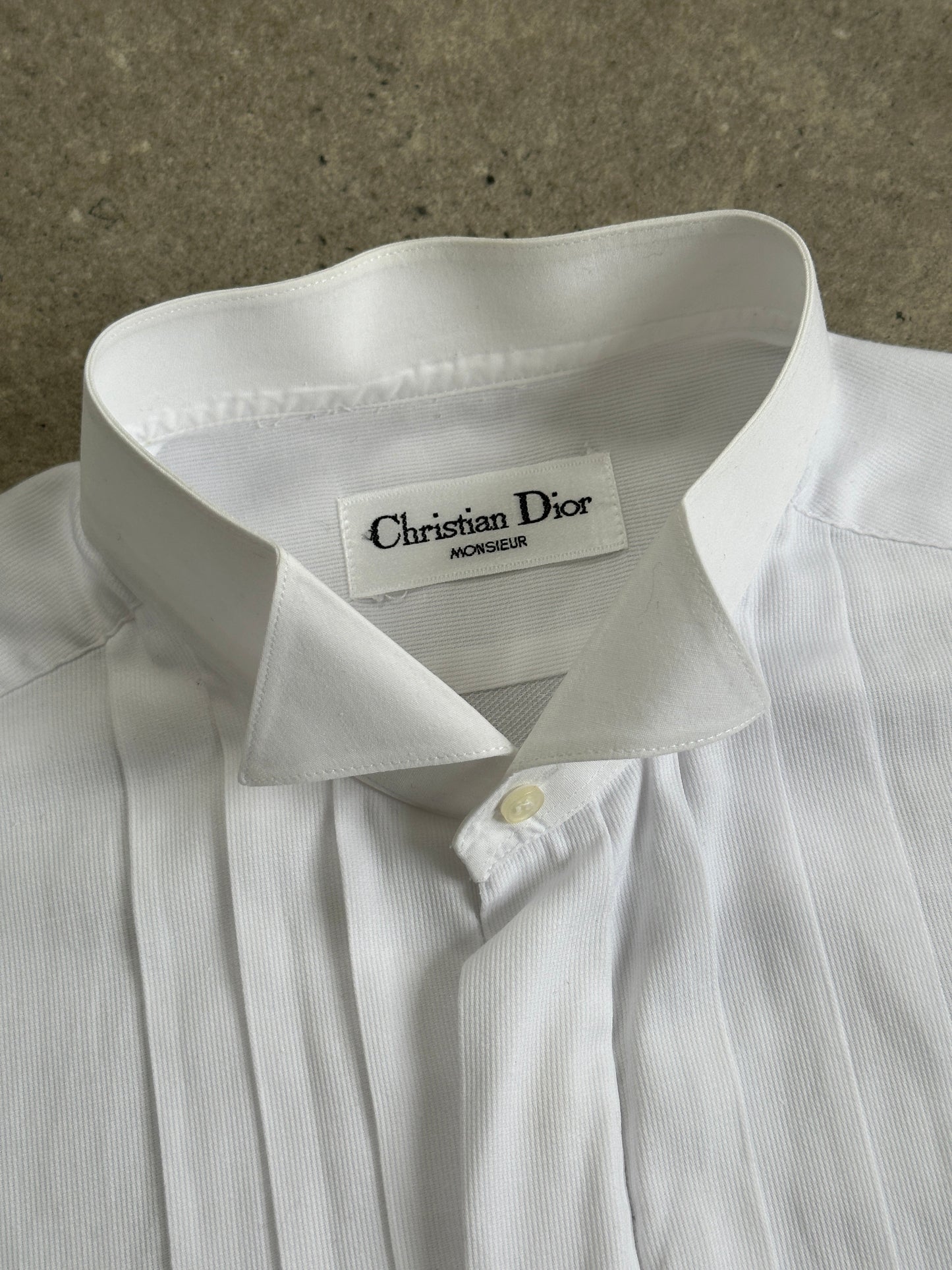 Christian Dior Monsieur 1990s Cotton Tuxedo Shirt - L