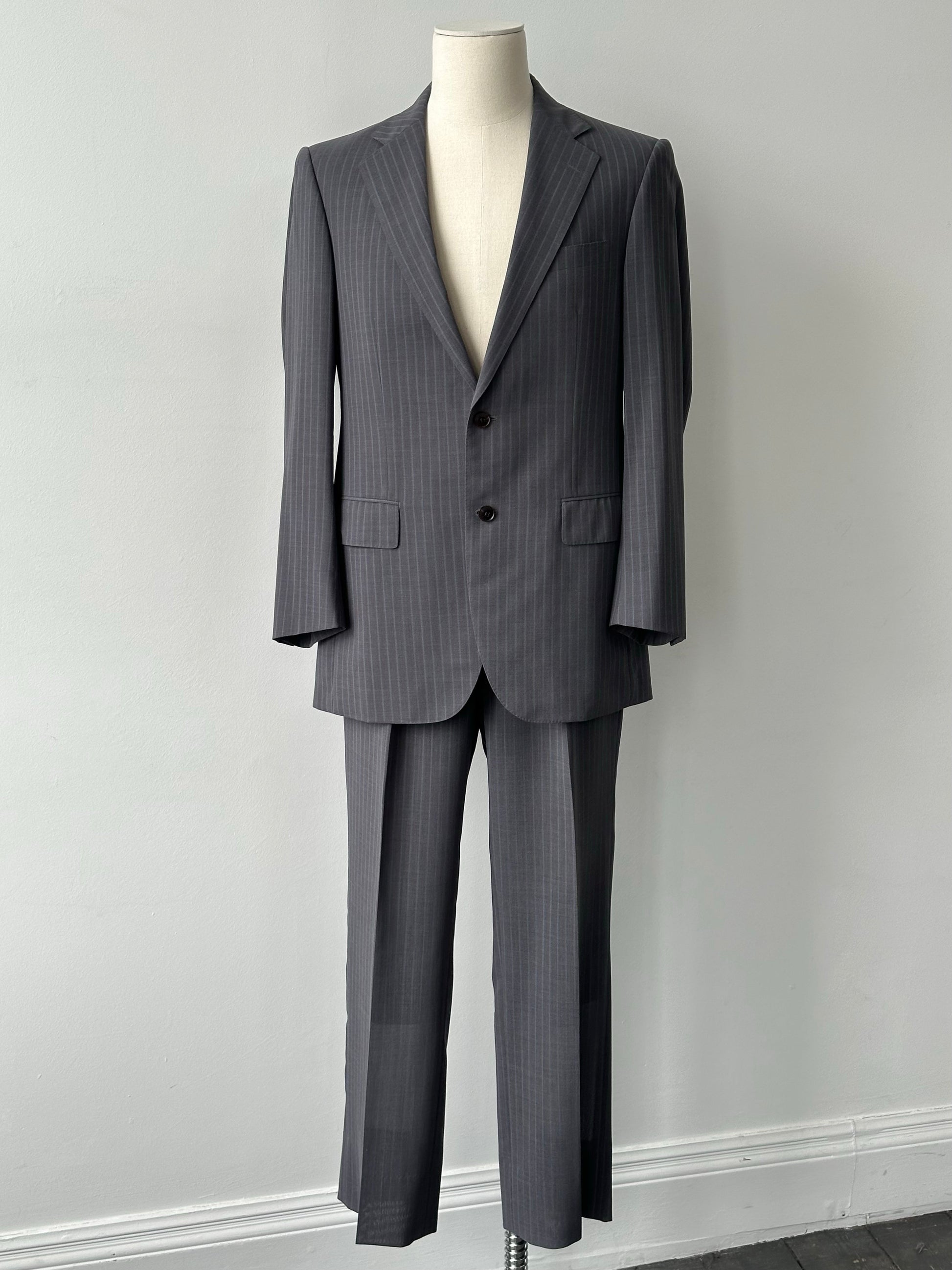 Burberry London 1990s Pure Wool Striped Suit - 40R/W32