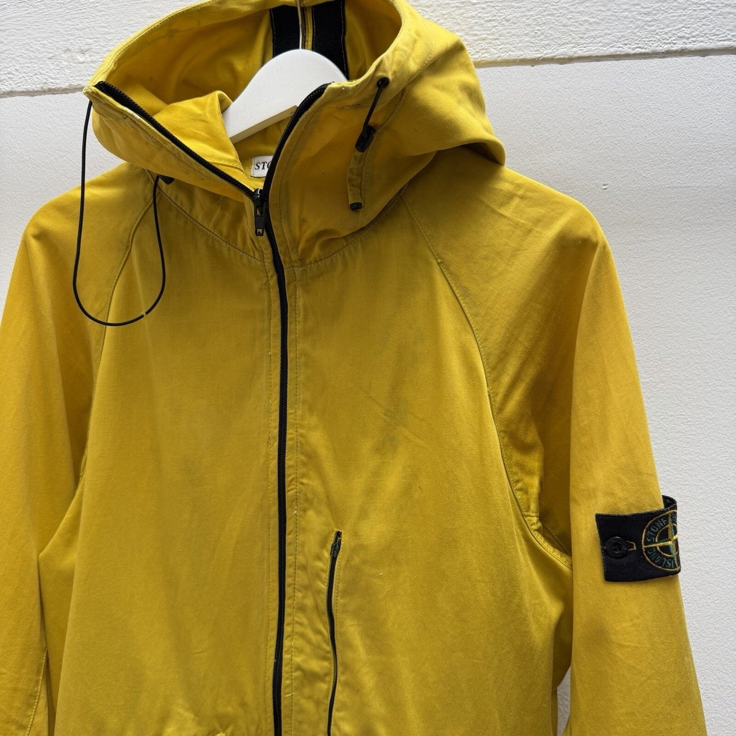 00’s Stone Island Raso Gommato Jacket (M) | Large, Yellow