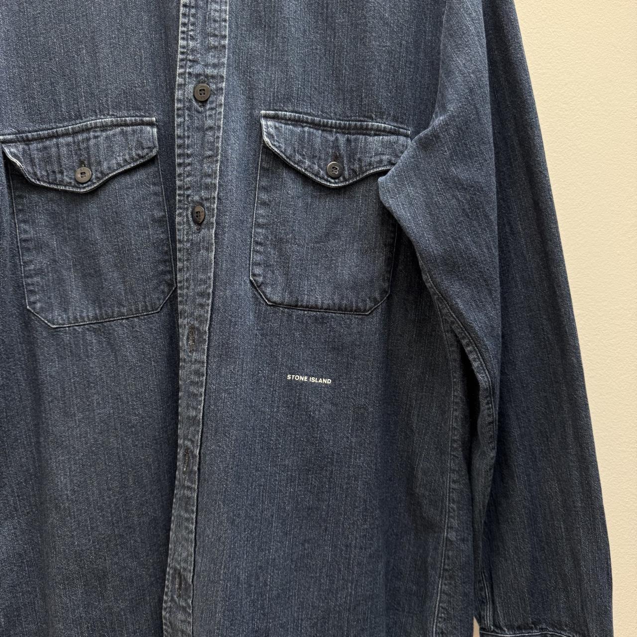 Stone Island 00’s Denim Shirt (XL) | Extra Large, Dark Blue