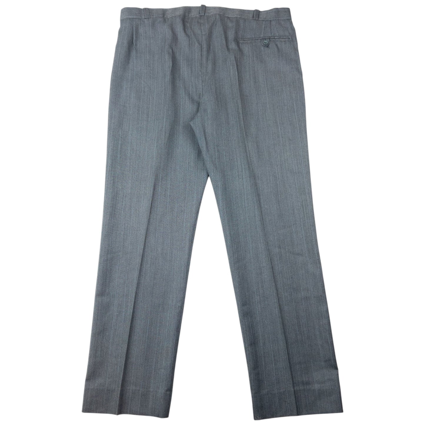 Vintage 80s YSL Yves Saint Laurent Striped Jacket & Trousers Suit Set Size XXL | XXL, Grey