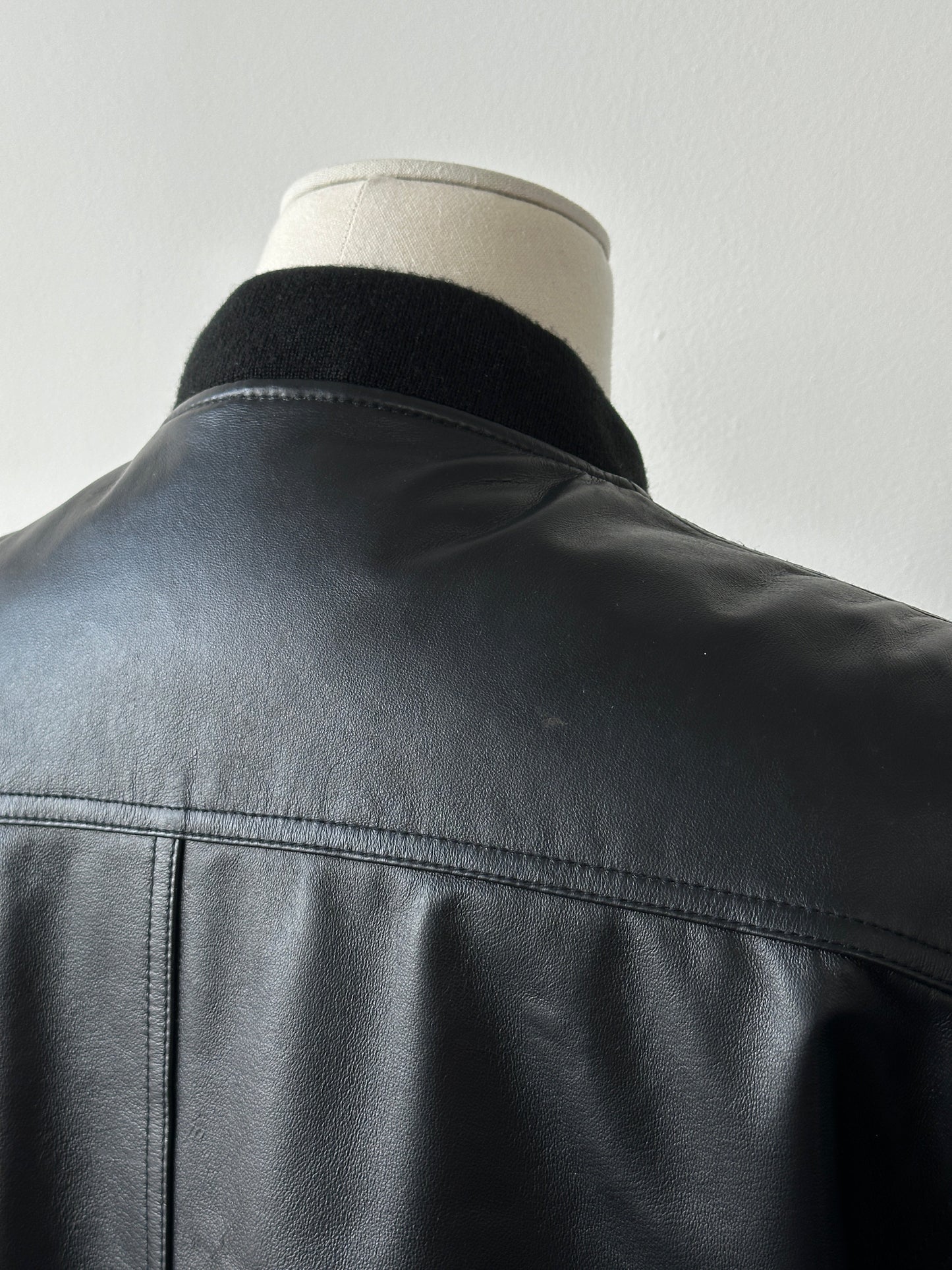 Vintage 1990s Leather Bomber Jacket - L