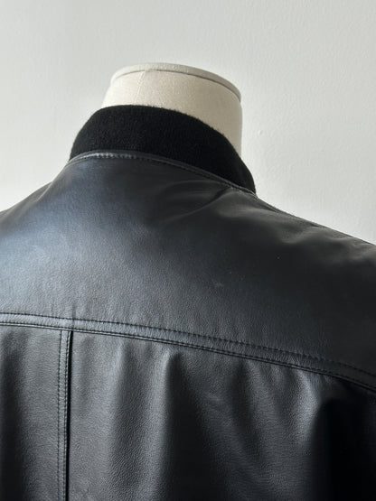 Vintage 1990s Leather Bomber Jacket - L