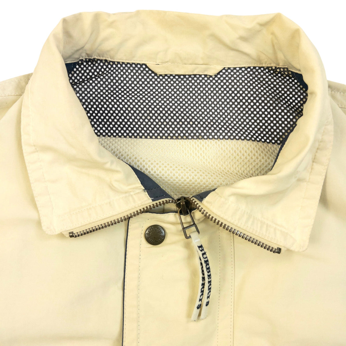 Vintage 90s Burberry Zip Up Jacket Size M | Medium, Cream