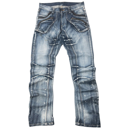 Vintage 2000s PPFM Curved Stacked Leg Denim Jeans Size W32 | W32, Blue