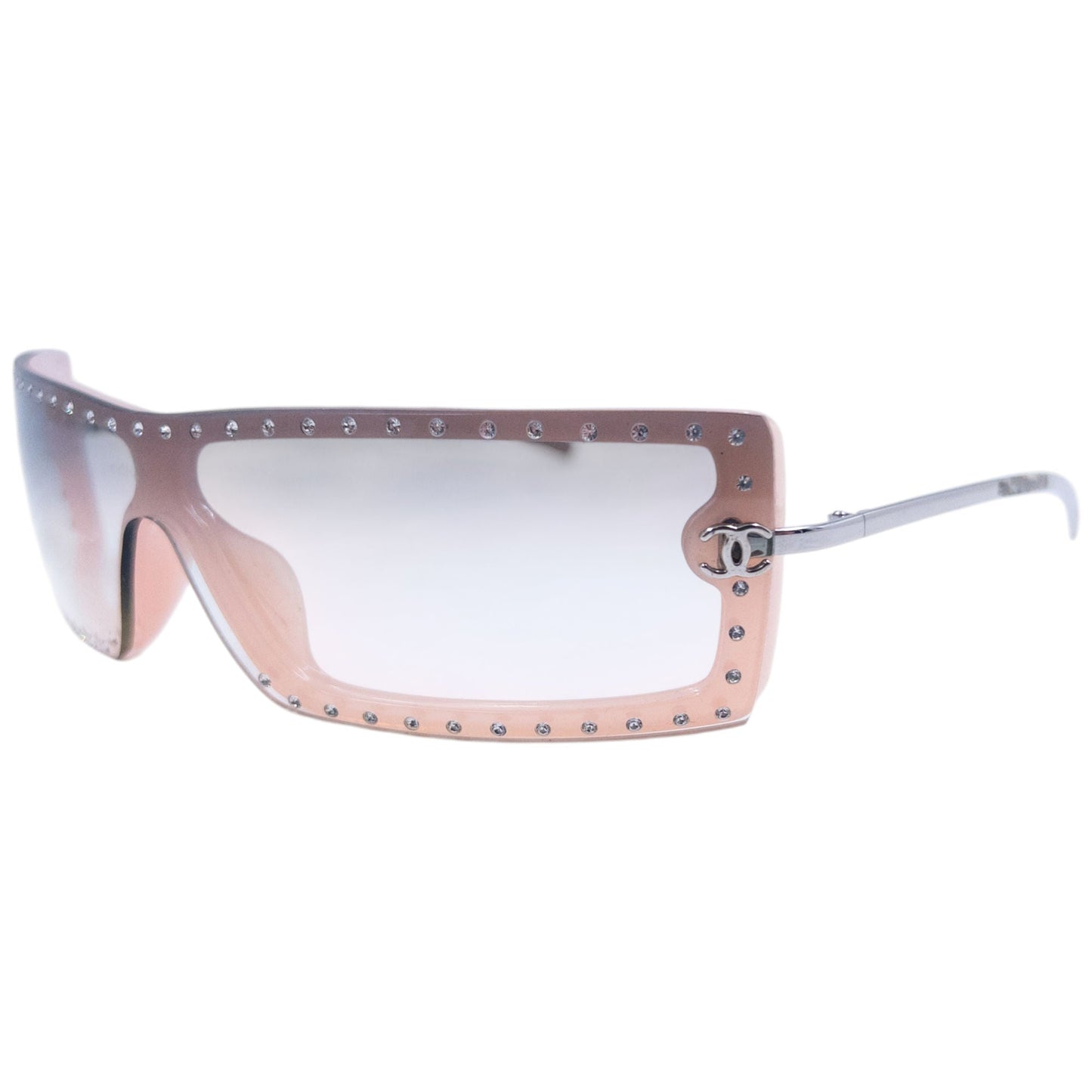 Vintage Chanel Diamanté Sunglasses | O/S, Pink