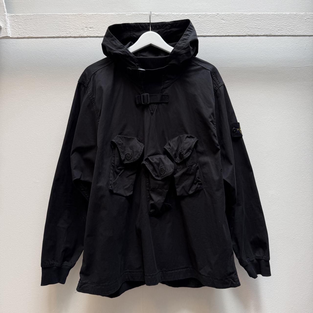 Stone Island Pullover Smock Jacket in Black (M/L) | Medium, Black
