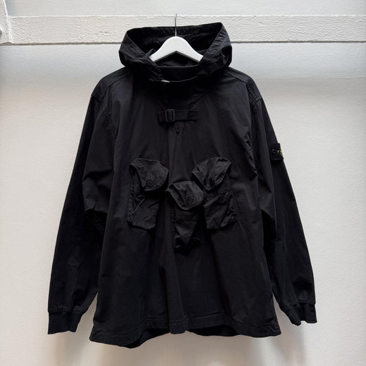 Stone Island Pullover Smock Jacket in Black (M/L) | Medium, Black
