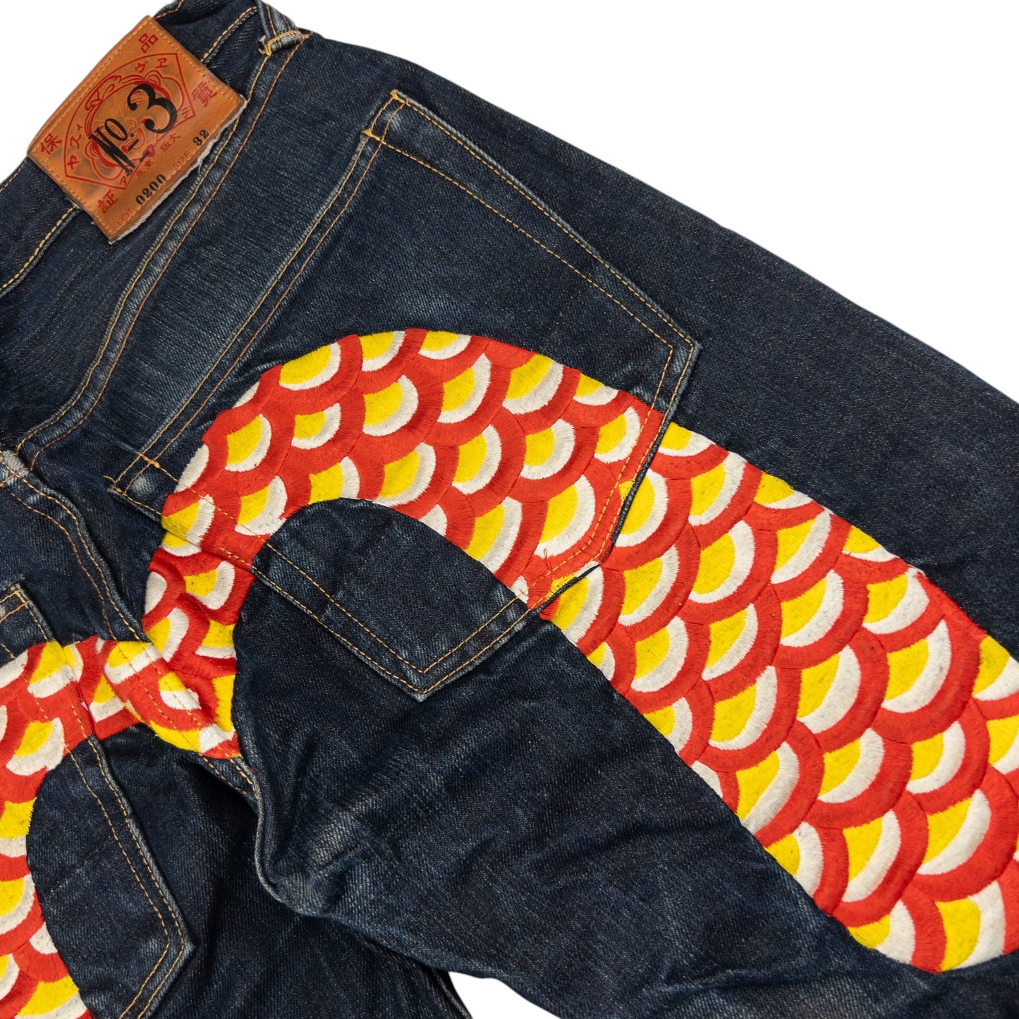 Vintage Evisu Embroidered Daicock Japanese Denim Jeans Size W32