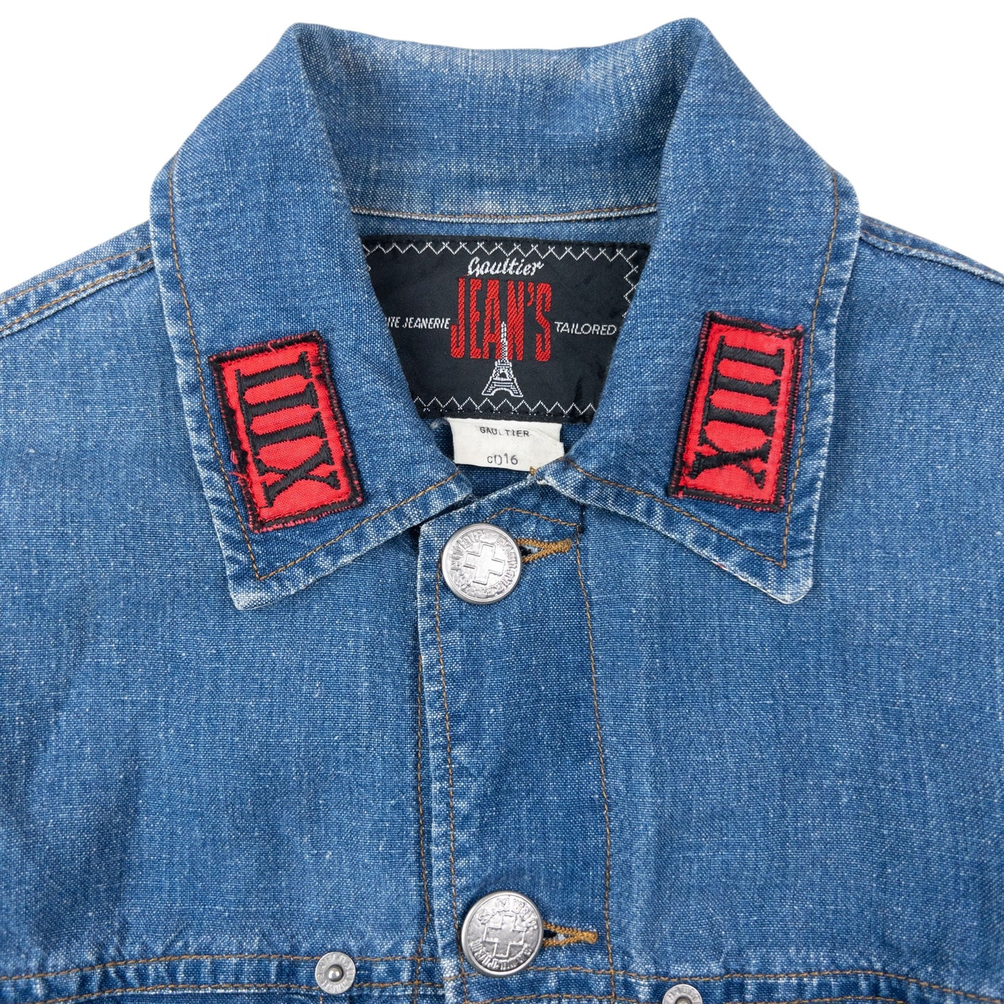Vintage 2000s Jean Paul Gaultier Linen Denim-Look Button Up Jacket Womens Size S | Small, Blue