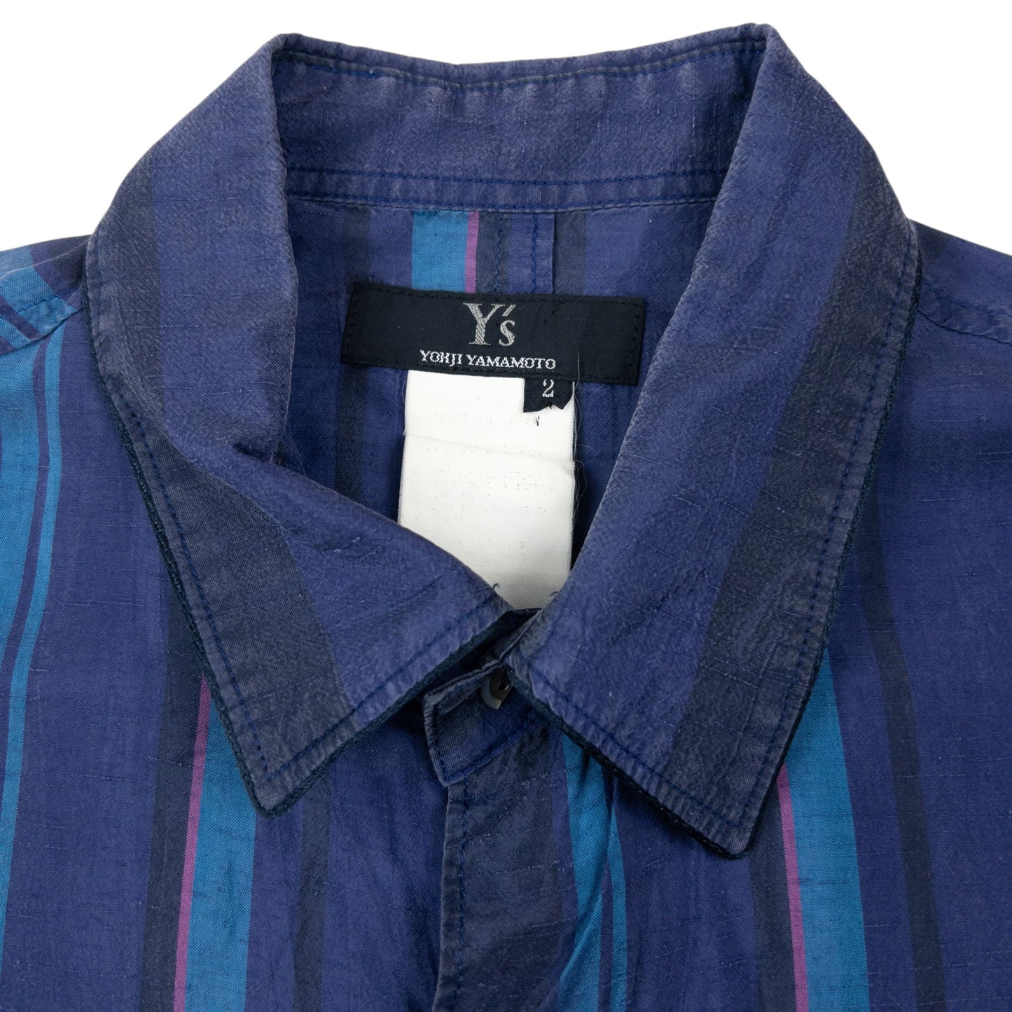 Vintage Yohji Yamamoto Striped Sleeveless Button Up Shirt Size S | Small, Navy
