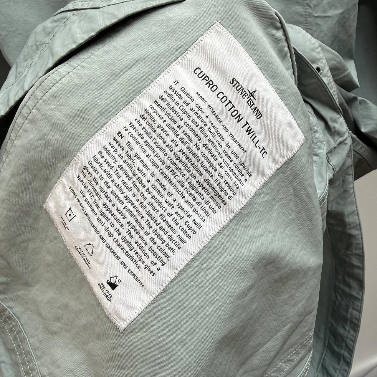 Stone Island Cupro Cotton Twill Smock Jacket light blue (L) | Large, Blue