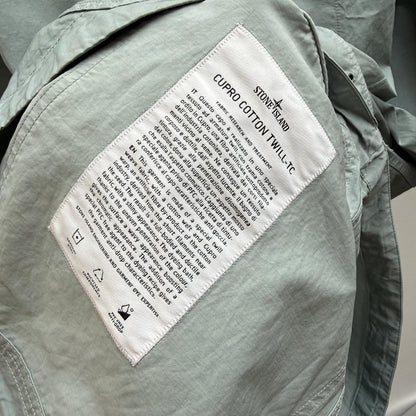 Stone Island Cupro Cotton Twill Smock Jacket light blue (L) | Large, Blue