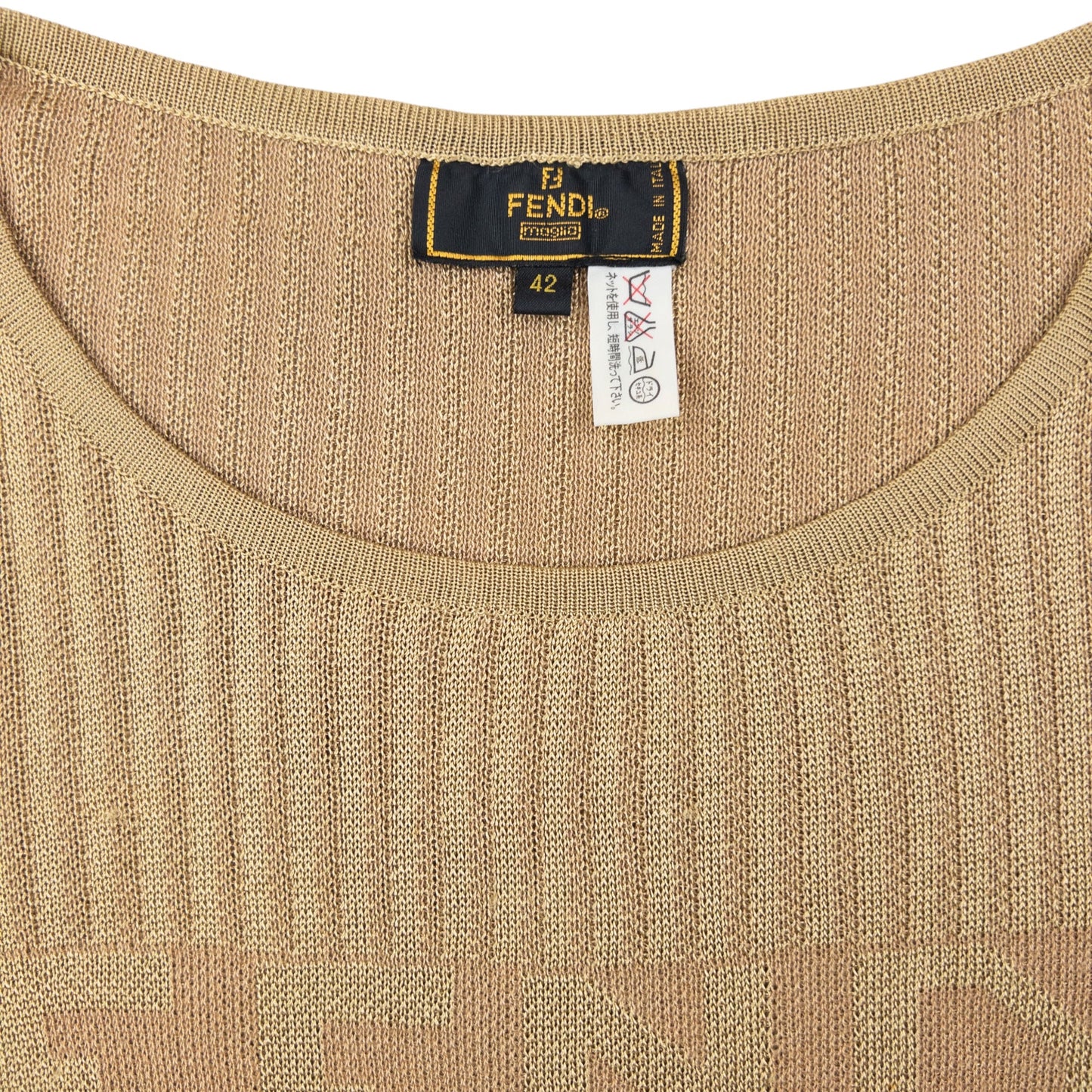Vintage 90s Fendi Lightweight Jumper Womens Size XL | XL, Beige