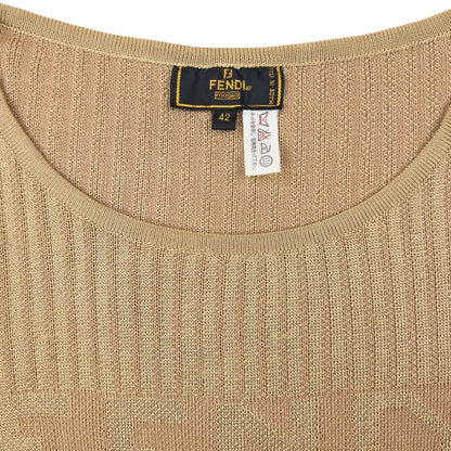 Vintage 90s Fendi Lightweight Jumper Womens Size XL | XL, Beige