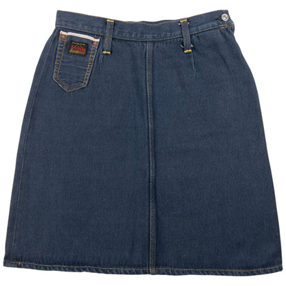 Vintage Evisu Double Gull Embroidered Japanese Denim Skirt Womens Size W26