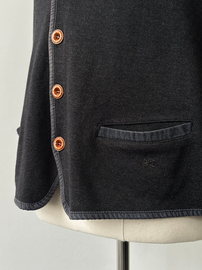 Burberry 1990s Wool Knit Logo Waistcoat - L