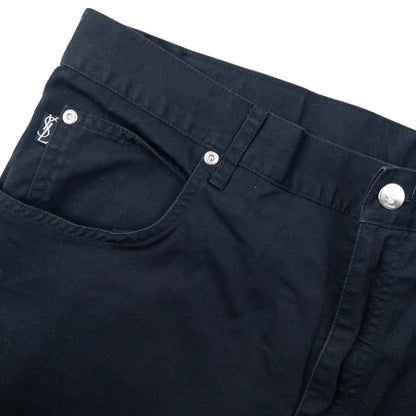 Vintage 2000s YSL Yves Saint Laurent Chino Trousers Size W35 | W35, Black