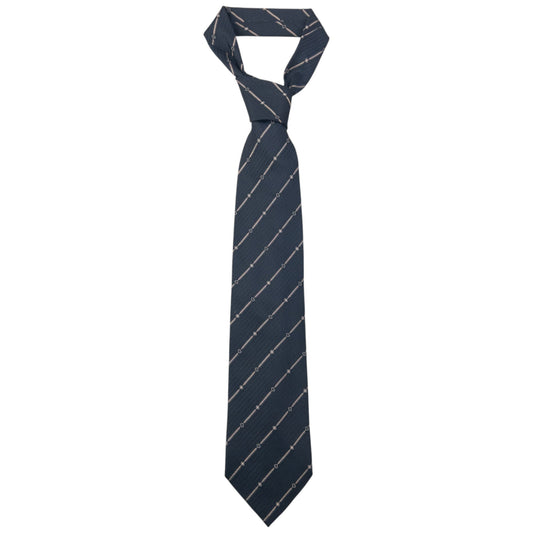 Vintage 2000s Gucci Striped Silk Tie | O/S, Cream