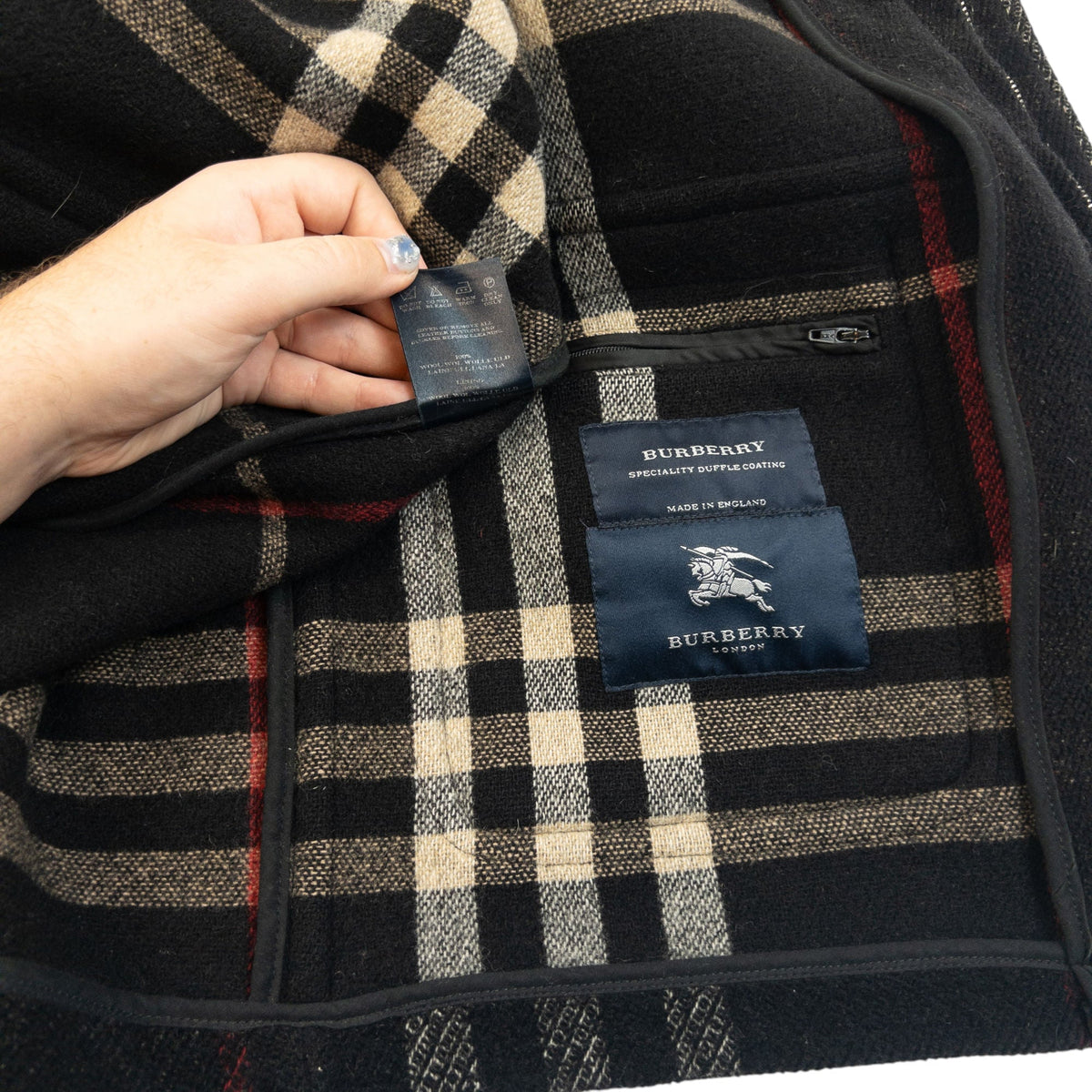 Vintage 2000s Burberry Nova Check Wool Jacket Size XL | XL, Black