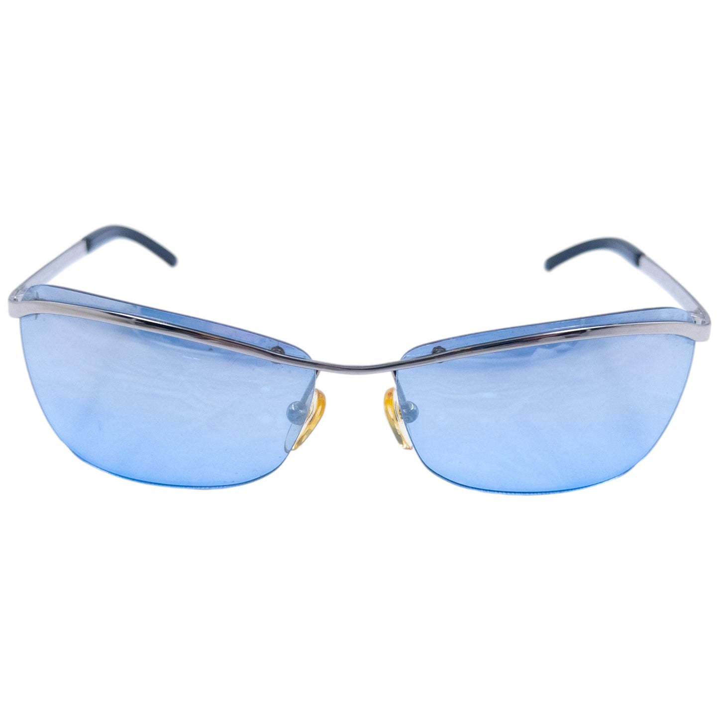 Vintage 2000s Burberry Rimless Sunglasses | O/S, Blue
