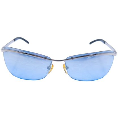 Vintage 2000s Burberry Rimless Sunglasses | O/S, Blue