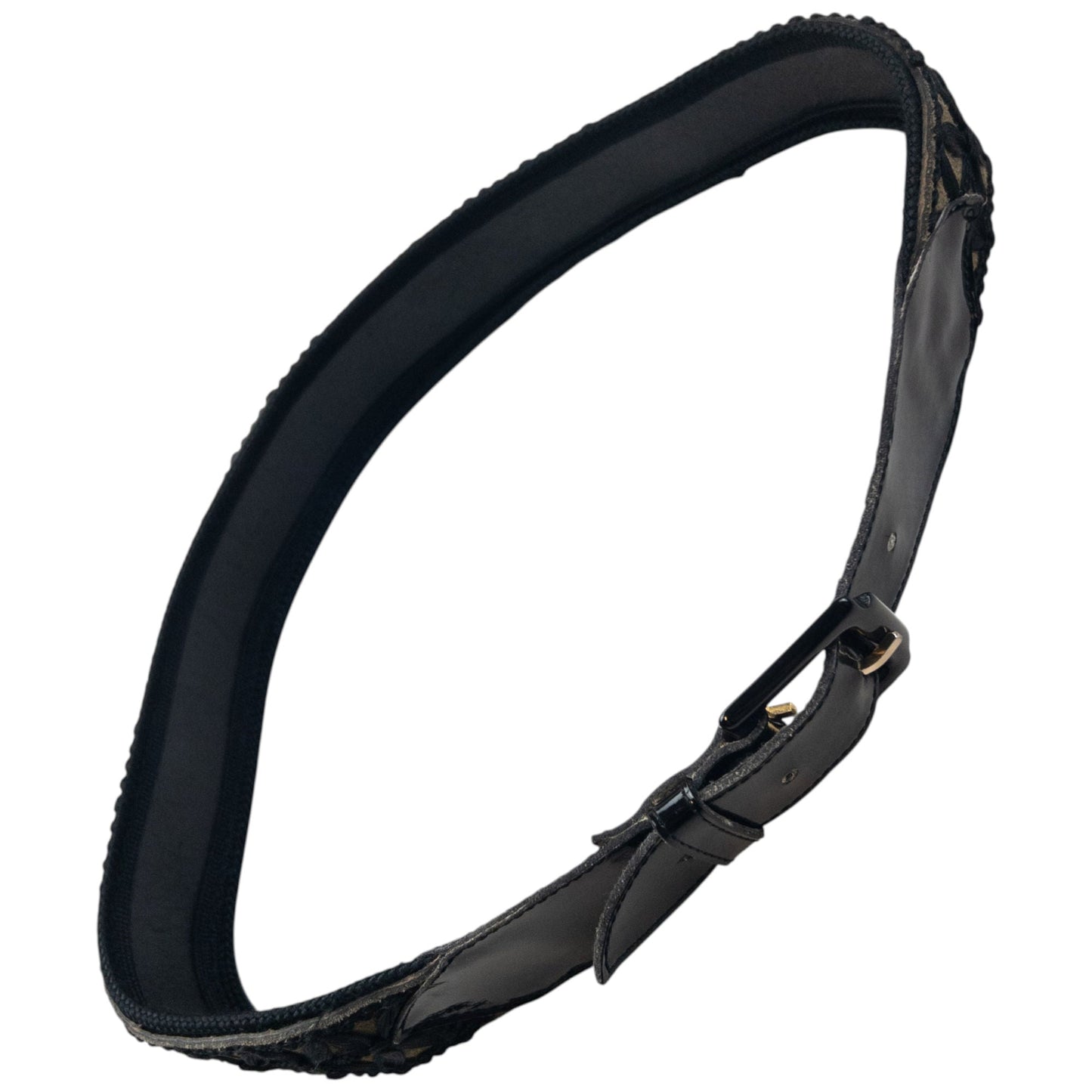 Vintage 80s Saint Laurent Braided Belt Size W26 | O/S, Black