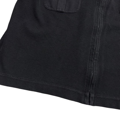 Stone Island S/S 2000 Ribbed Zip Up | XXL, Black
