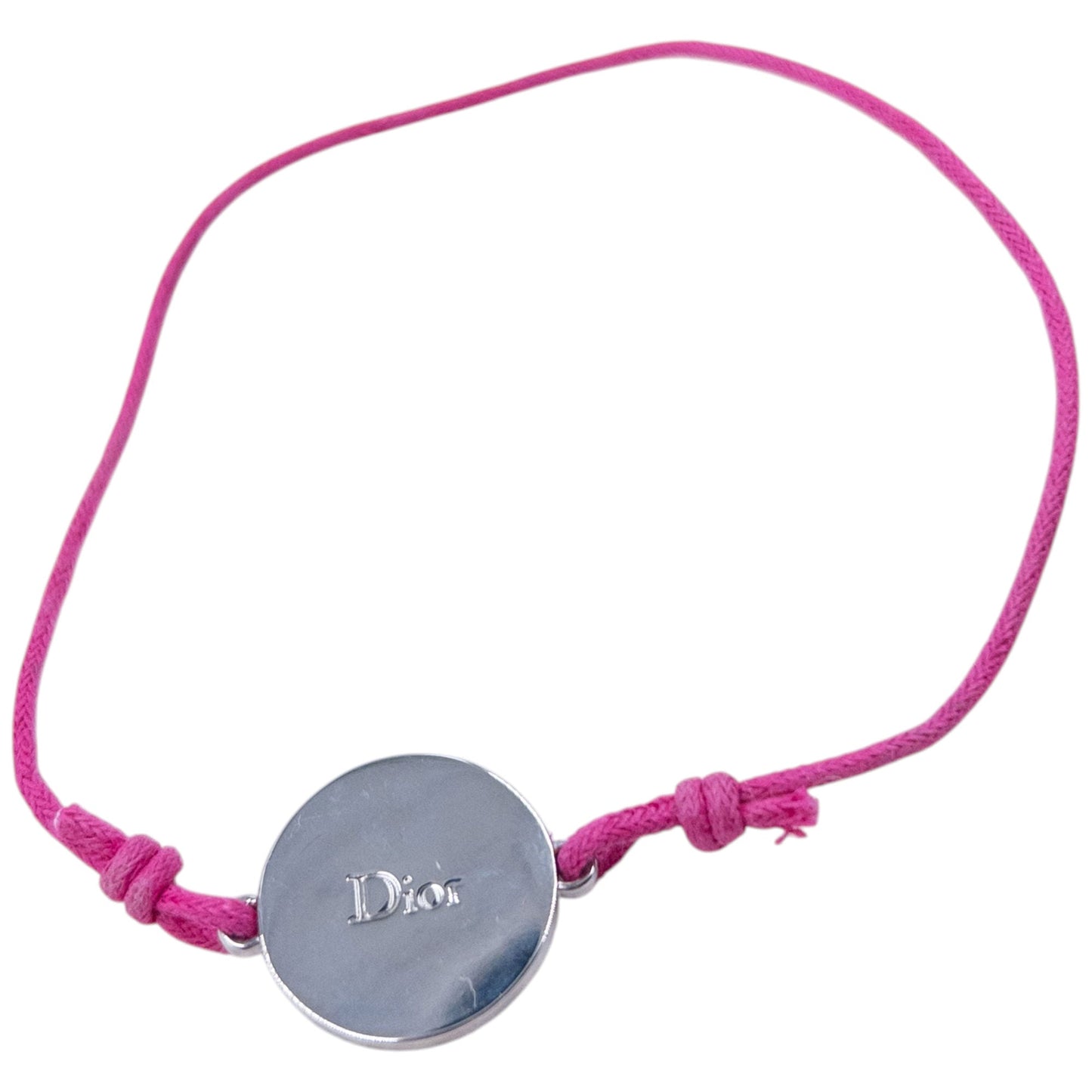 Vintage 2000s Dior Embossed Token Charm Bracelet | O/S, Pink