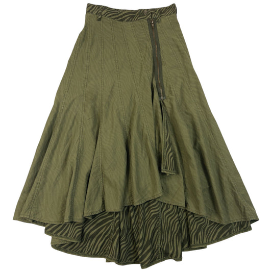 Vintage 2000s Hysteric Glamour Asymmetric Wrap Skirt Womens Size W26 | W26, Green