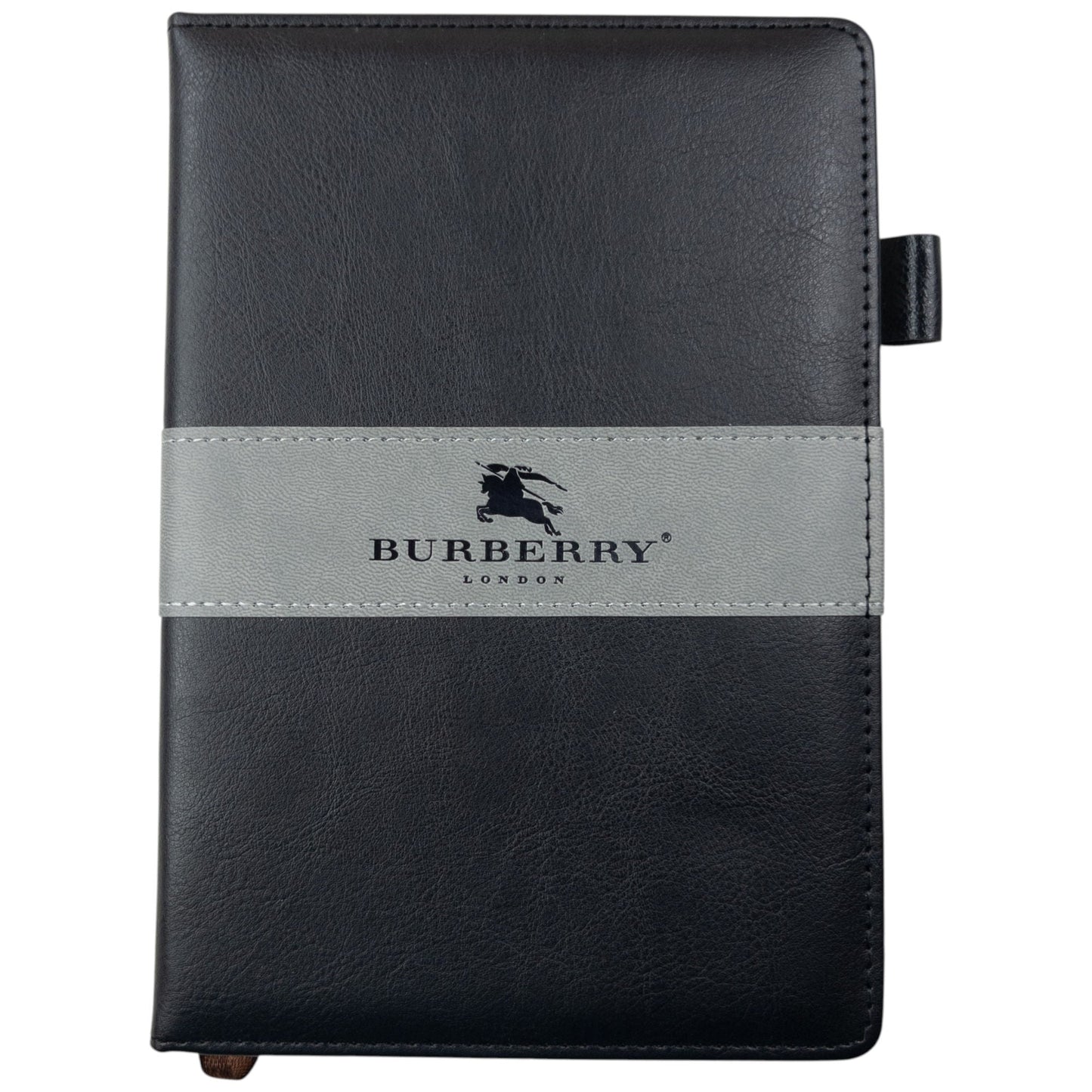 Vintage 2000s Burberry Leather A5 Notebook | O/S, Black