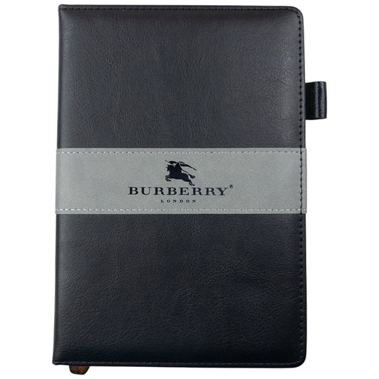 Vintage 2000s Burberry Leather A5 Notebook | O/S, Black