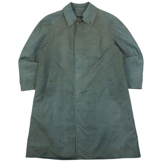 Vintage 90s Burberry Iridescent Trench Jacket Size M | Medium, Blue