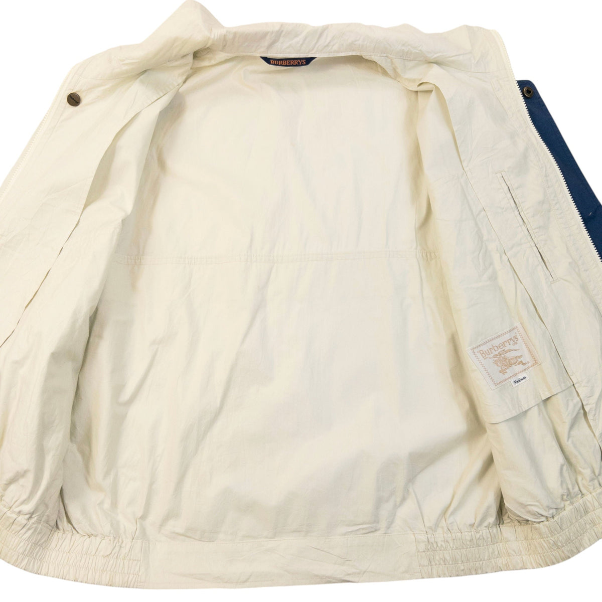 Vintage 90s Burberry Zip Up Jacket Size XS | XS, Cream