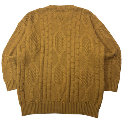 Vintage 90s Burberry Embroidered Cable Knit Jumper Size M | Medium, Multicoloured